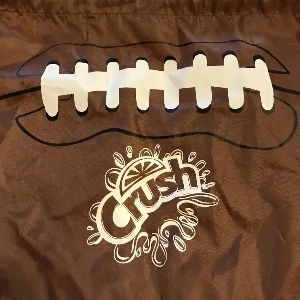 Football Shaped Cinch String Drawstring Backpack